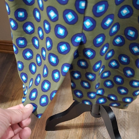 J. Crew Green and Blue Sleeveless Halter Midi Dress - Picture 7 of 9